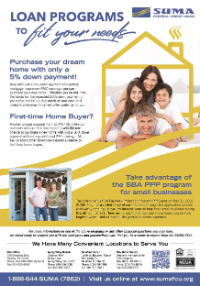 SUMA advertisement 2021. Focus: Loan opportunities